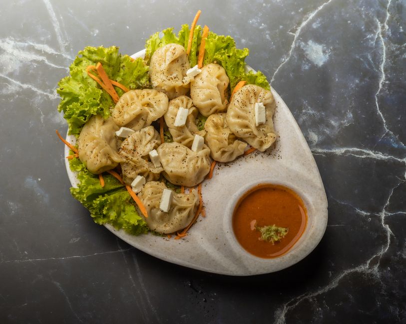 Steamed Momos at KAAFII Cafe Niwai