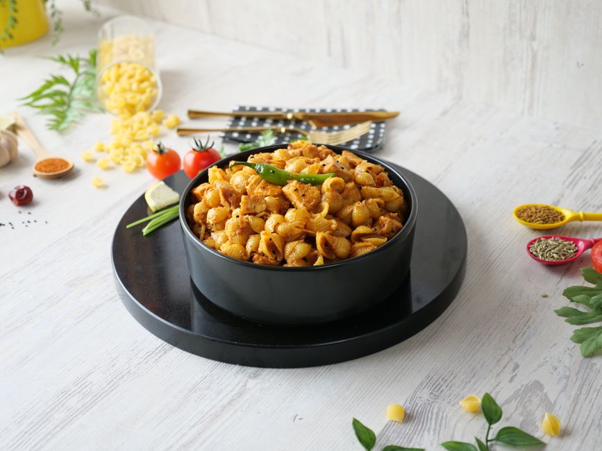 Homestyle Masala Macaroni at KAAFII Cafe Niwai
