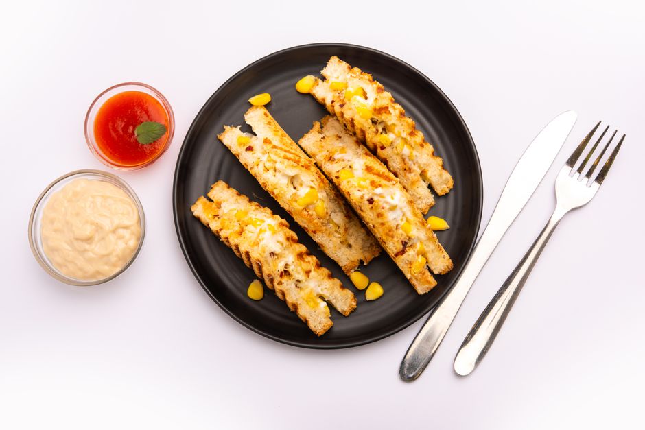 Cheese and Corn Sandwich at KAAFII Cafe Niwai